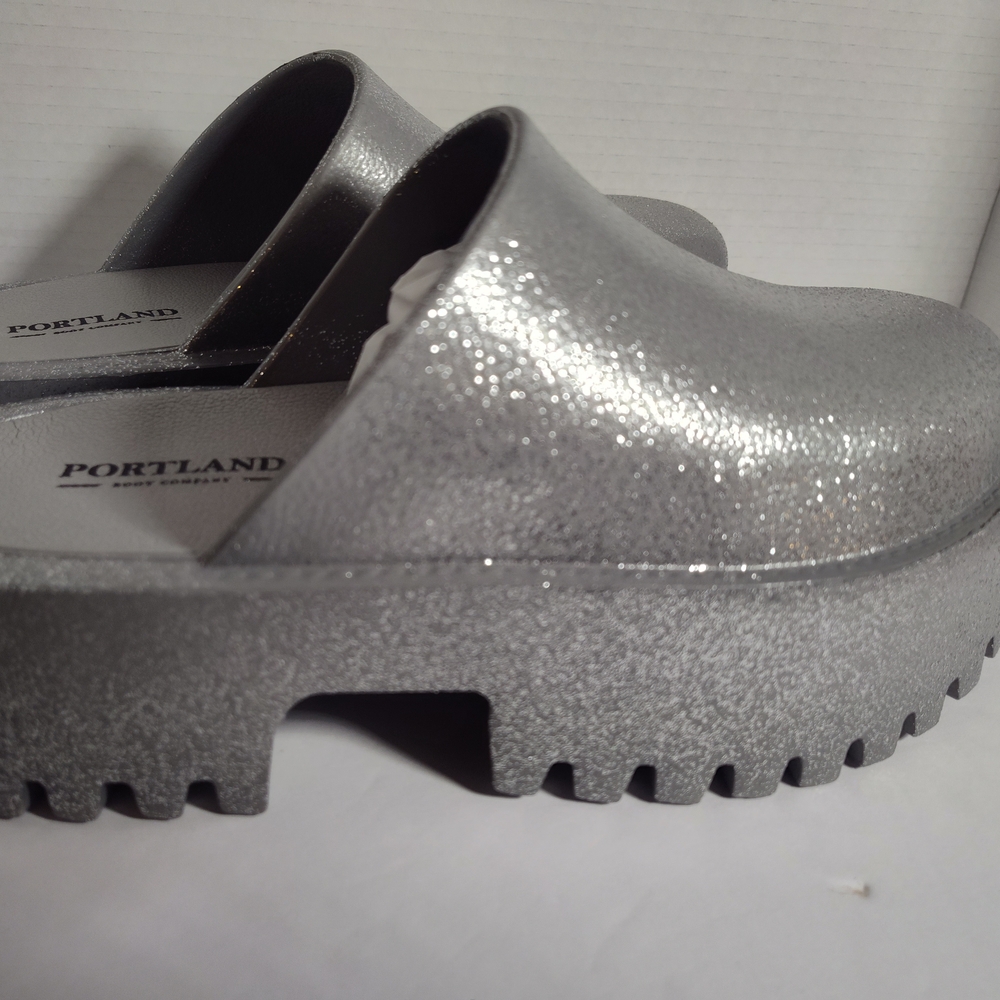 Women's Glittering Silver Mules
